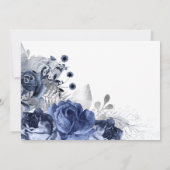 Navy und Weiß mit Silver Wedding Save the Date (Rückseite)