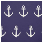 Navy und weiße nautische Ankertextilien Stoff (Muster)