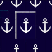 Navy und weiße nautische Ankertextilien Stoff (Kachel)