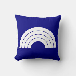 Navy und weißer Regenbogen Kissen