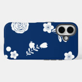 Navy- und weißes iPhone-Case Case-Mate iPhone Hülle (Rückseite (Horizontal))