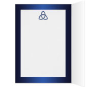 Navy und White Celtic Liebe Knots Tischnummer Card (Innen (Links))