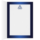 Navy und White Celtic Liebe Knots Tischnummer Card (Innen (Rechts))