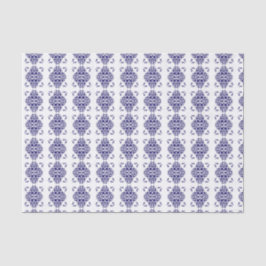 Navy und White Damask Muster Seidenpapier