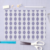 Navy und White Damask Muster Seidenpapier (Handwerk)