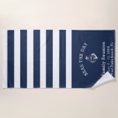 Navy und White - Design your own Beach Towel Strandtuch (Vorderseite)