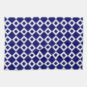 Navy und White Diamond Muster Geschirrtuch (Horizontal)