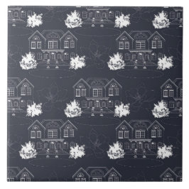 Navy und White Duplex Häuser Fliese