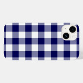 Navy und White Gingham Pattern Case-Mate iPhone Hülle (Rückseite (Horizontal))