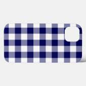 Navy und White Gingham Pattern Case-Mate iPhone Hülle (Rückseite (Horizontal))