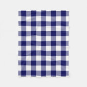 Navy und White Gingham Pattern Fleecedecke (Vorderseite)