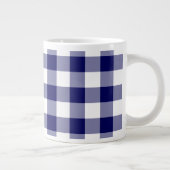 Navy und White Gingham Pattern Jumbo-Tasse (Rechts)