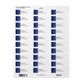 Navy und White Liebe Knot Return Address Label (Vorne)