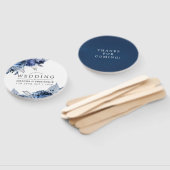 Navy und White mit Silver Foil Gastgeschenk Hochze Fächer (Non-assembled)