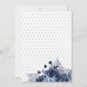 Navy und White mit Silver Foil Virtual Wedding Einladung (Rückseite)
