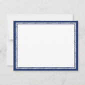 Navy und White Nautical Anchope Personalisiert Mitteilungskarte (Rückseite)