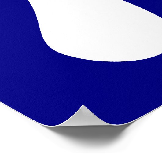 Navy und White Pi Symbol Poster (Ecke)