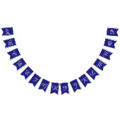 Navy und White Script Letters Custom Wimpelkette (Alle)