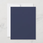 Navy und White Simple Geometric Save the Date (Rückseite)