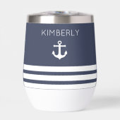 Navy und White Stripes Personalisiert (Vorderseite)