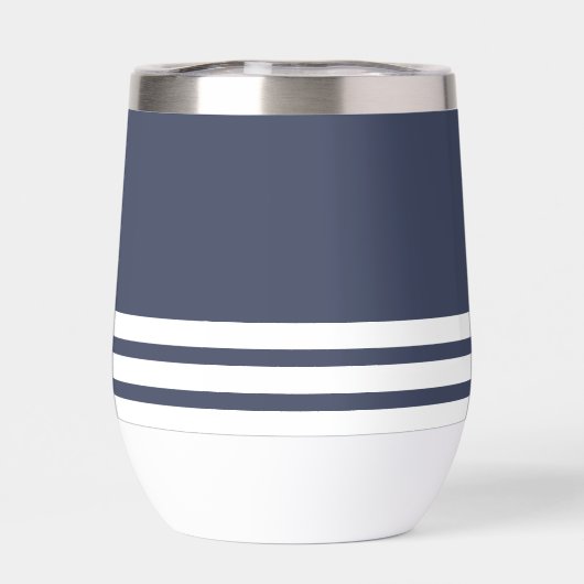 Navy und White Stripes Personalisiert (Rückseite)