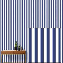 Navy und White Stripes Tapete