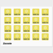 Navy und Yellow Nautical Wedding Danke Sticker (Blatt)