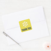 Navy und Yellow Nautical Wedding Danke Sticker (Umschlag)