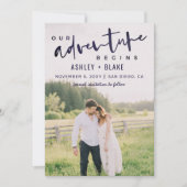 Navy Unser Abenteuer beginnt Save the Date Foto Ankündigung (Vorderseite)