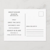 Navy Unser Abenteuer beginnt Save the Date Foto Ankündigungspostkarte (Rückseite)