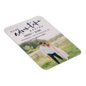 Navy Unser Abenteuer beginnt Save the Date Foto Magnet (Rechte Seite)