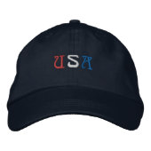 Navy USA Basic anpassbar Bestickte Baseballkappe (Vorderseite)
