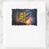 Navy USN Veteran Rechteckiger Aufkleber (Tasche)