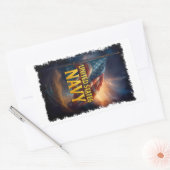 Navy USN Veteran Rechteckiger Aufkleber (Umschlag)