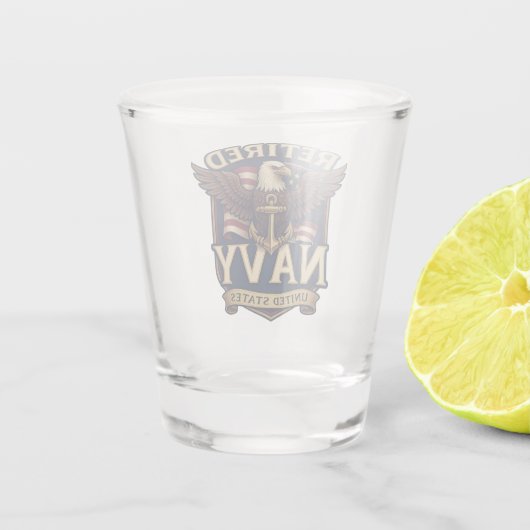 Navy USN Veteran Schnapsglas (Rückseite)