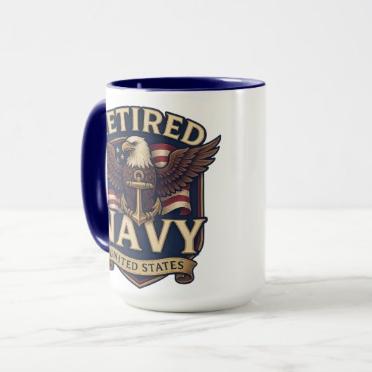 Navy USN Veteran Tasse (Vorderseite Links)