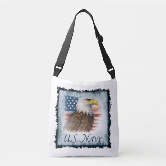 Navy USN Veteran Tragetaschen Mit Langen Trägern (Vorderseite)