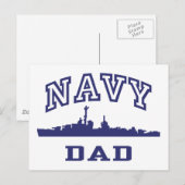 Navy-Vater Postkarte (Vorne/Hinten)