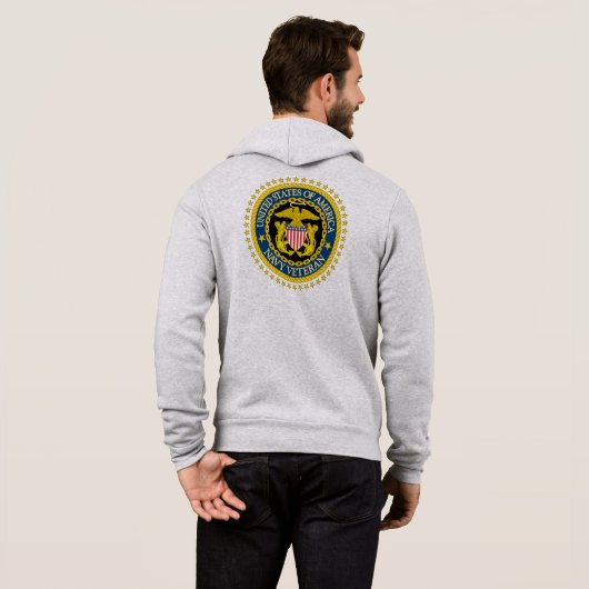 Navy Veteran Hoodie (Schwarz voll)