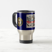 Navy Veteran Logo-Tasse Reisebecher (Vorderseite Links)
