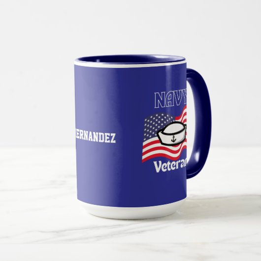 Navy Veteran Mug Tasse (VorderseiteRechts)