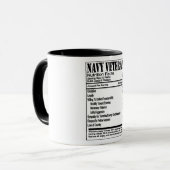 Navy Veteran Nutrition Fakten Tasse (Vorderseite Links)