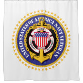 Navy Veterann Duschvorhang (Vorderseite)