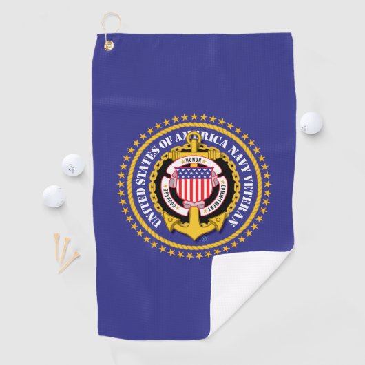 Navy Veterann Golfhandtuch (Insitu)