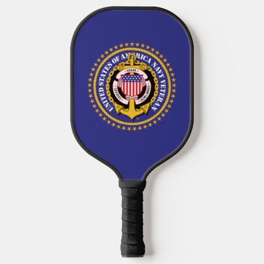Navy Veterann Pickleball Schläger (Vorderseite)