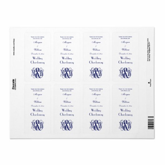 Navy Vine Script Monogram B&G DIY BG (Vorne)