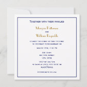 Navy Vine Script Monogram B&G DIY BG Wedding Einladung (Rückseite)