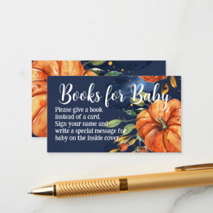 Navy Wasserfarbe Pumpkin Books for Baby Shooting Begleitkarte