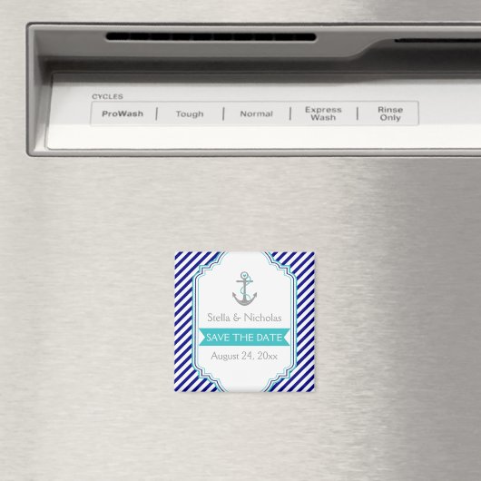 Navy, Wassergymnastik-Hochzeit Sichern Sie das Dat Magnet (In Situ (Geschirrspüler))