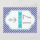 Navy, Wassergymnastik, Hochzeit Tischnummer (Rückseite)